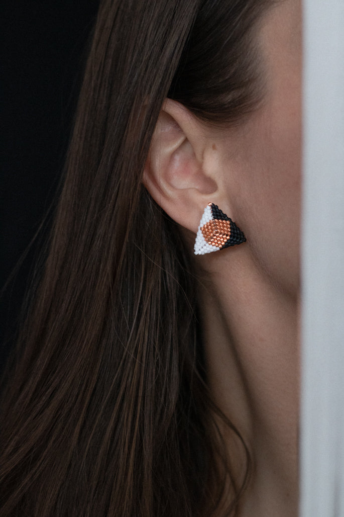 Fifth Take - midi stud or clip-on earrings