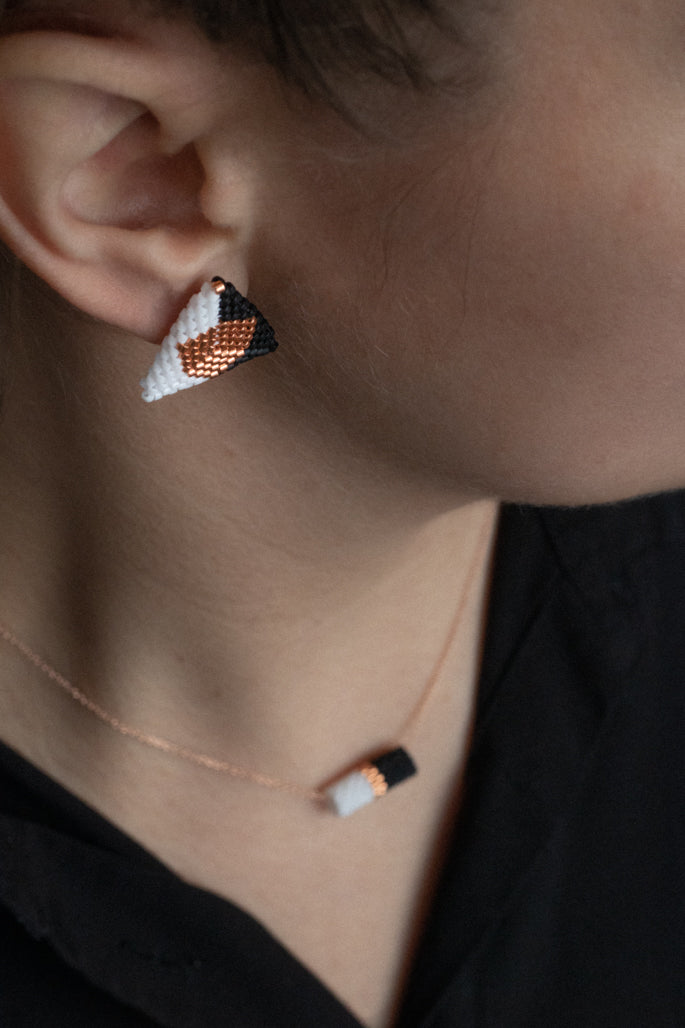 Fifth Take - midi stud or clip-on earrings