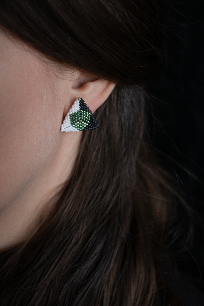 Fifth Take - midi stud or clip-on earrings